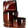 Cache-pot en zinc coloris bronze Woodlog moyen modèle - Ø 27 x H 22 cm
