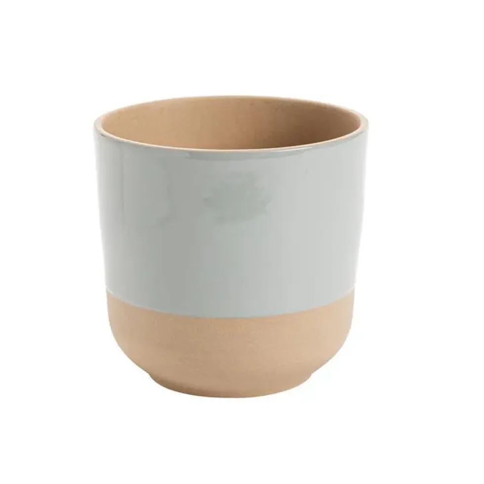 Cache-pot Sandstone en grès gris Ø30 cm
