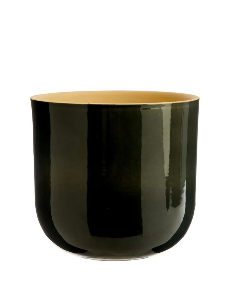 Cache-pot Sandstone en grès gris - Ø 22,8 x 20,5 cm