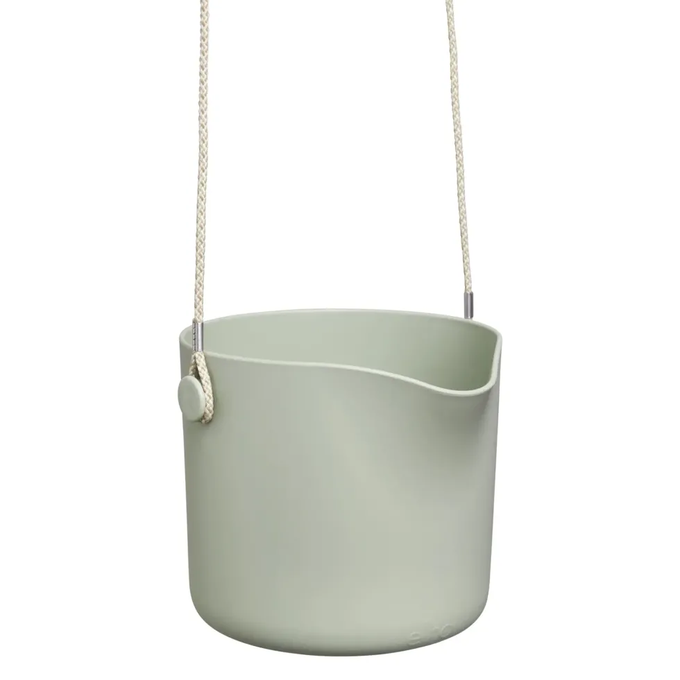 Cache-pot suspension b.for swing coloris vert en plastique injecté Elho - Ø 18 x 17 cm