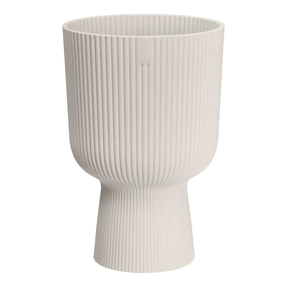 Cache-pot vibes fold coloris blanc en plastique recyclé Elho - Ø 14 cm