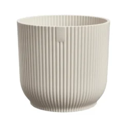 Cache-pot vibes fold coloris blanc en plastique recyclé coloris blanc Elho - Ø 18 cm