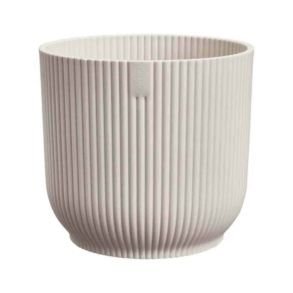 Cache-pot vibes fold coloris blanc en plastique recyclé coloris blanc Elho - Ø 18 cm