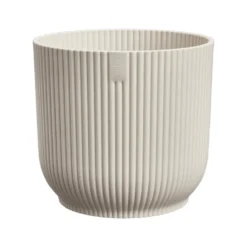 Cache-pot vibes fold coloris blanc en plastique recyclé Elho - Ø 30 cm