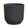 Cache-pot vibes fold coloris noir en plastique recyclé Elho - Ø 9 cm