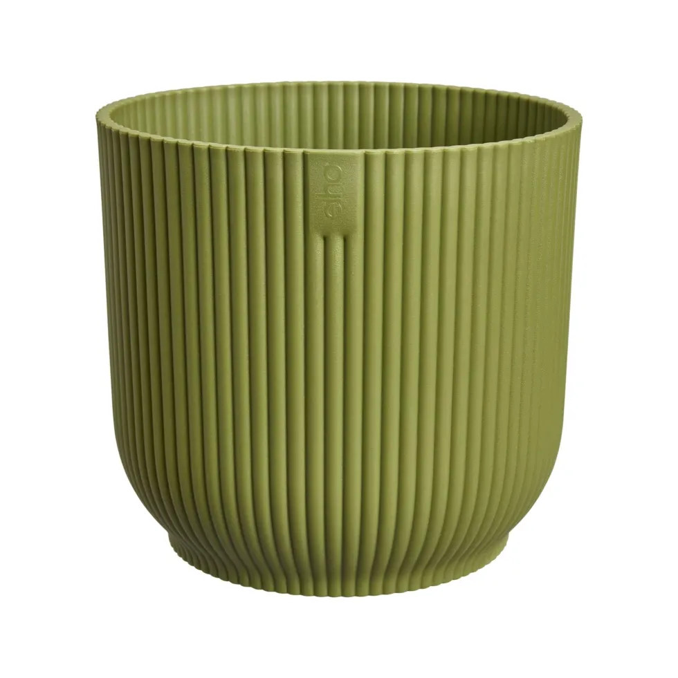 Cache-pot vibes fold coloris vert en plastique recyclé Elho - Ø 30 cm