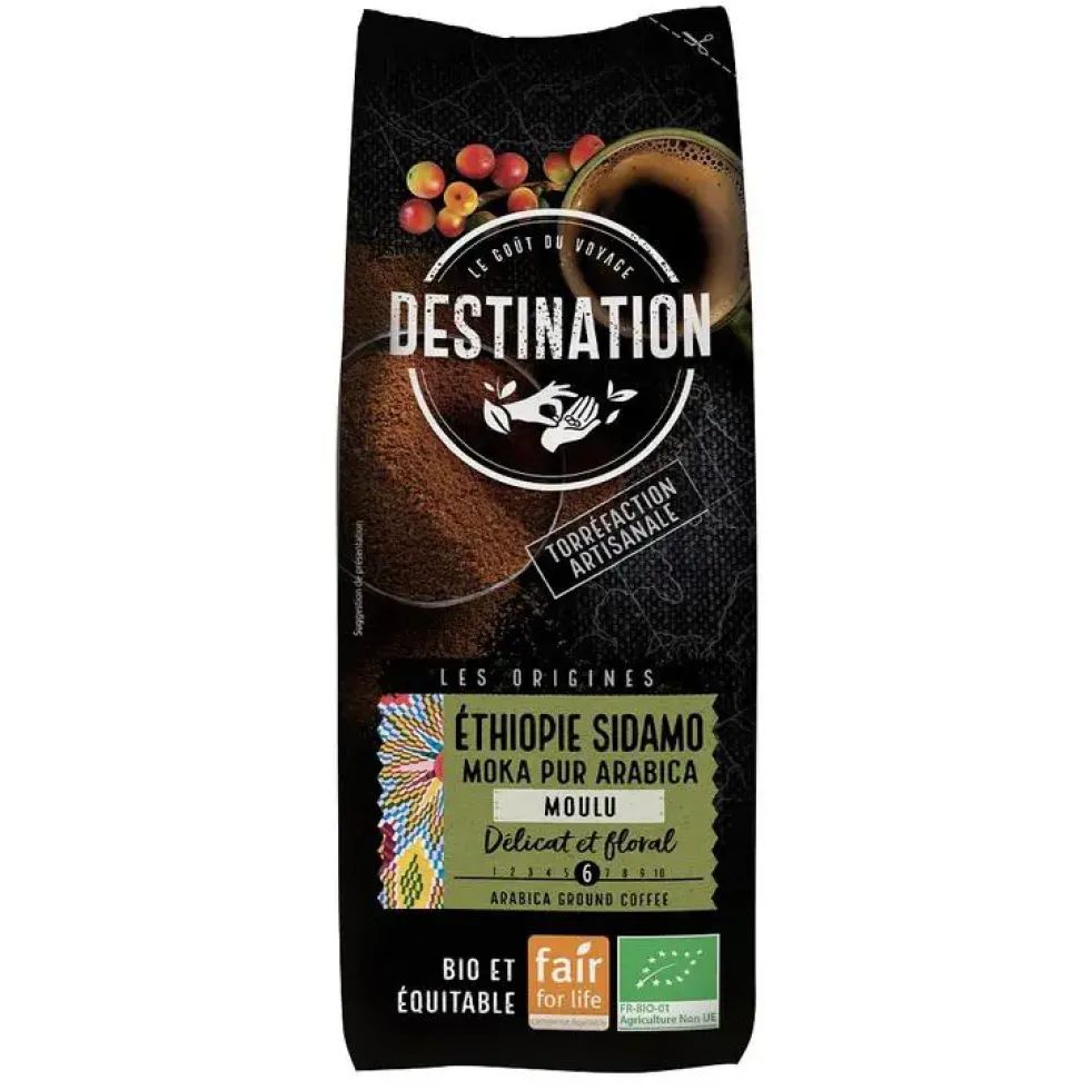 Café Ethiopie Moka Sidamas bio moulu 250g