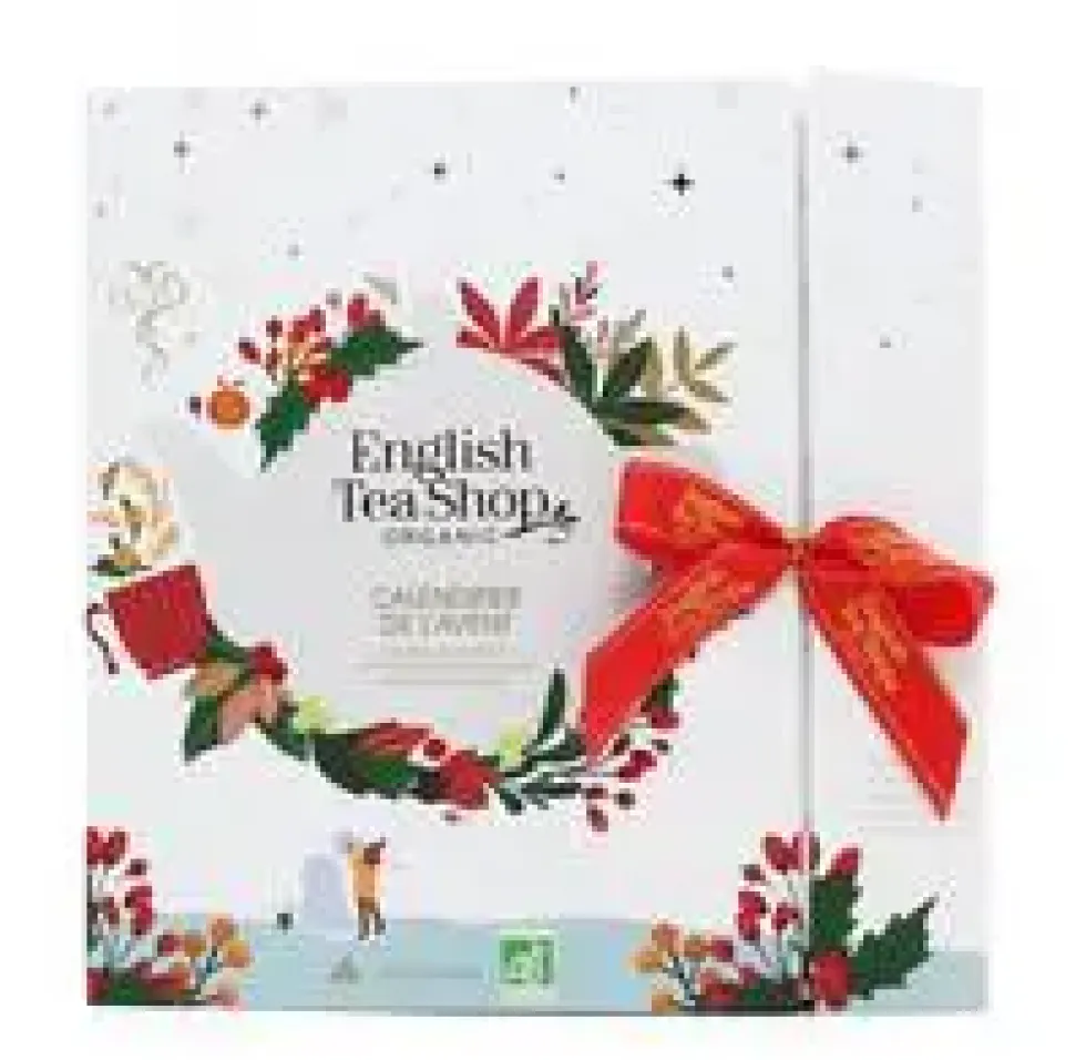 Calendrier de l'avent blanc thés et infusions bio English Tea Shop - 25 sachets pyramides
