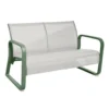 Canapé d'extérieur en aluminium coloris vert Quenza II - 128 x 83 x 78 cm
