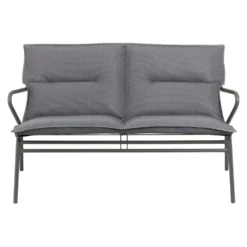 Canapé d'extérieur en aluminium coloris gris Vence BeComfort Lafuma - 123 x 69 x 70 cm
