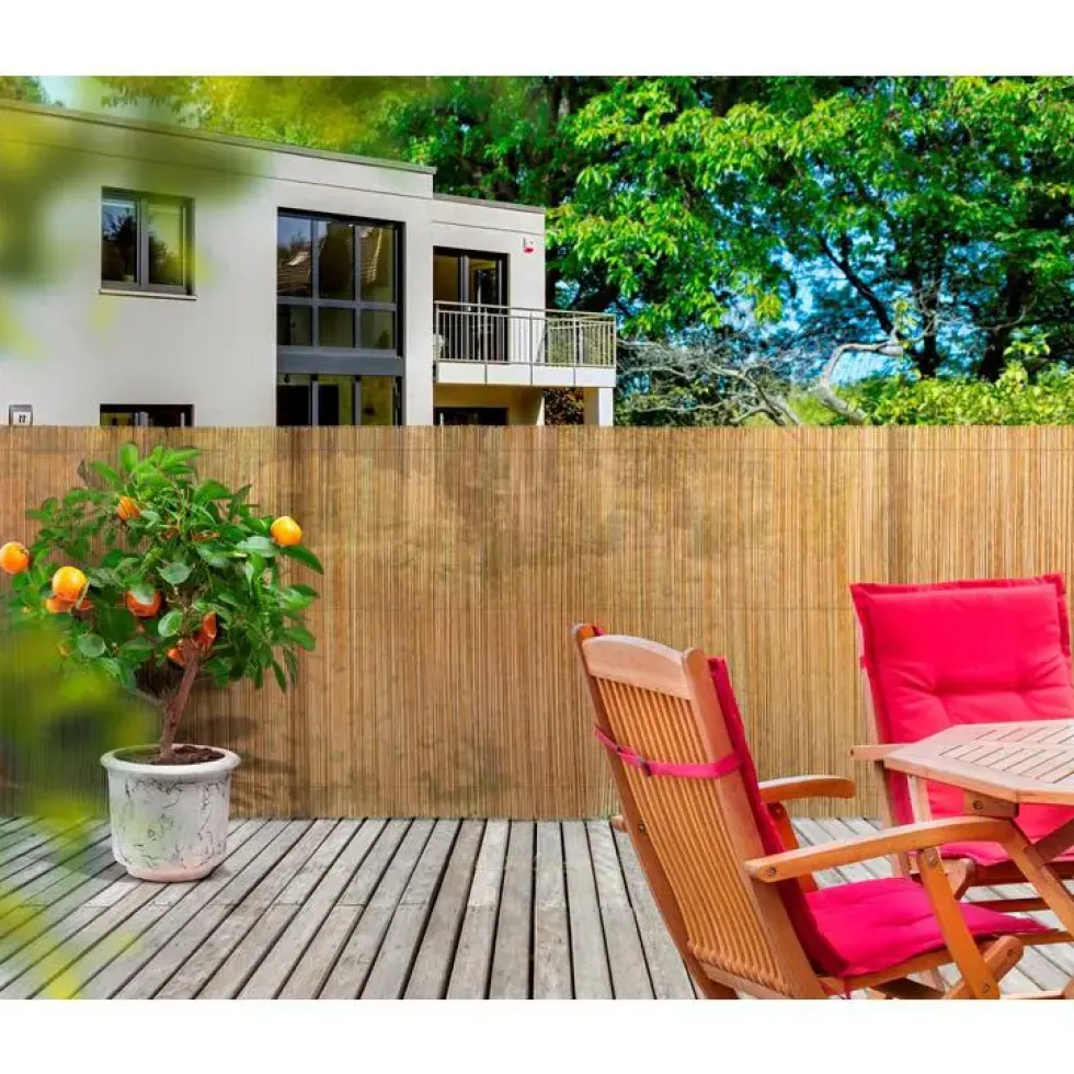 Canisse synthétique Fency Wick coloris marron 300 x 150 cm