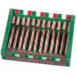 Cannes à sucre de Noël coloris blanc et rouge Hamlet - boîte de 12 (170 g)