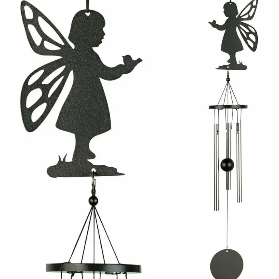 Carillon motif fée noir - 35 cm