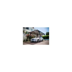 Carport en aluminium à toit plat livré Foresta Bois - 14,70 m²