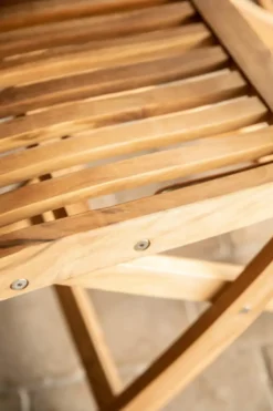 Chaise coloris bois en teck - 40 x 94 x 59 cm