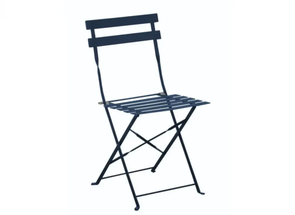 Chaise pliante métal bleu - PROLOISIRS Cuba