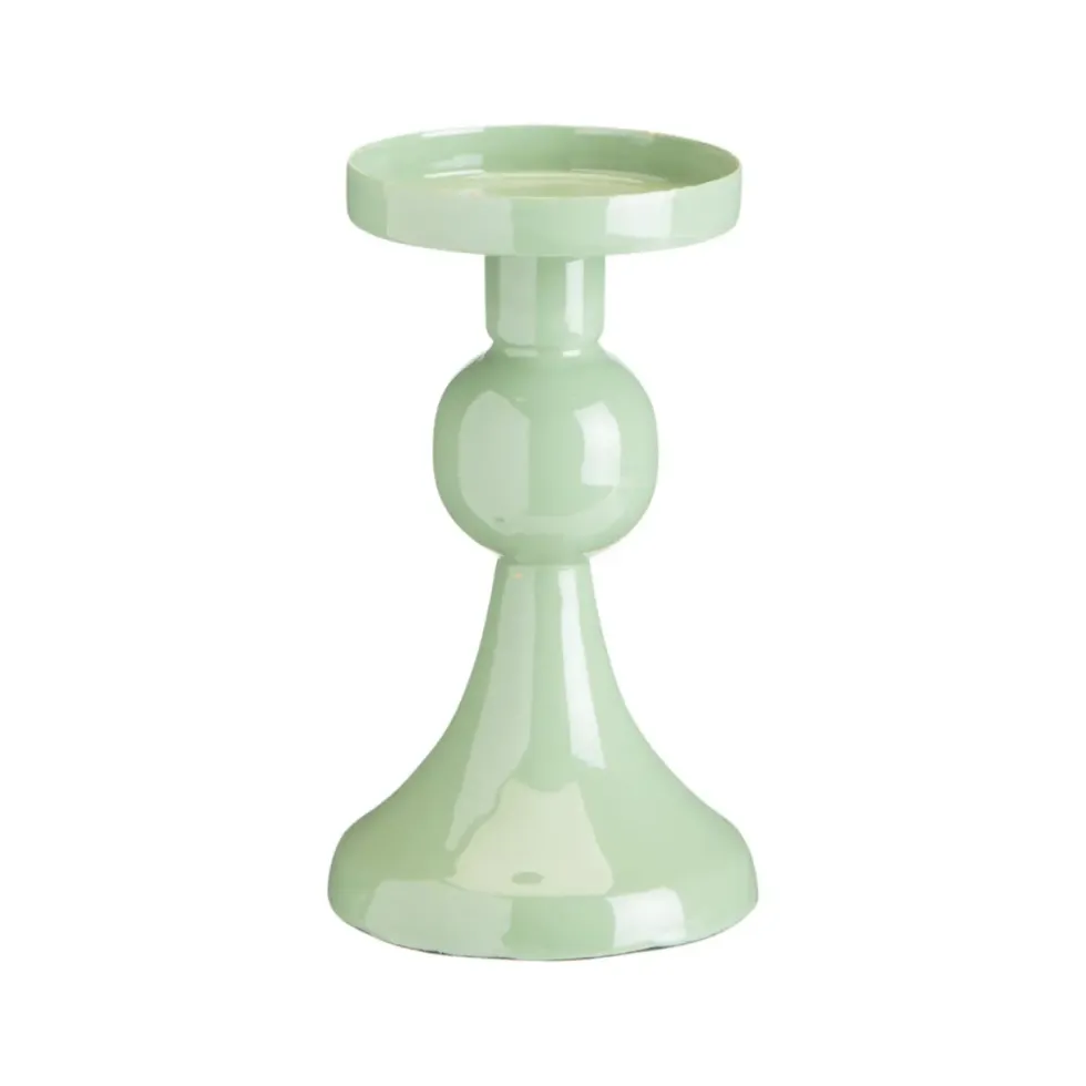 Chandelier avec rond en métal vert - Ø 8 x H 15 cm