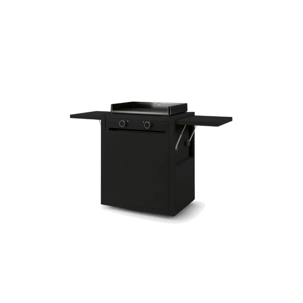 Chariot Modern coloris noir en acier Forge Adour - 162,3 x 57,3 x 98,7 cm