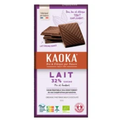 Chocolat au lait bio 32% cacao Kaoka - 80 g
