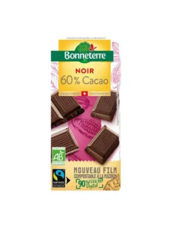 Chocolat noir 60% cacao bio Bonneterre - 100 g