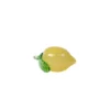 Citron décoratif en verre sulfure jaune - 7 x 11,5 x 7 cm