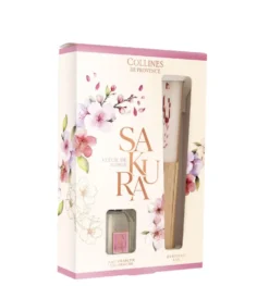 Coffret eau fraîche et éventail senteur fleur de sakura Collines de Provence - 50 ml