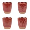 Coffret 4 gobelets en grès rouge Jaspe - 20 cl