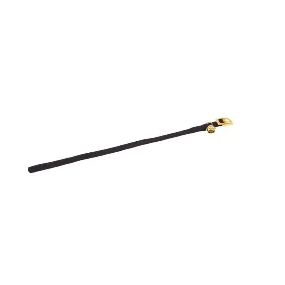 Collier chat noir en nylon tubulaire avec grelot 10 mm Martin Sellier - 30 cm