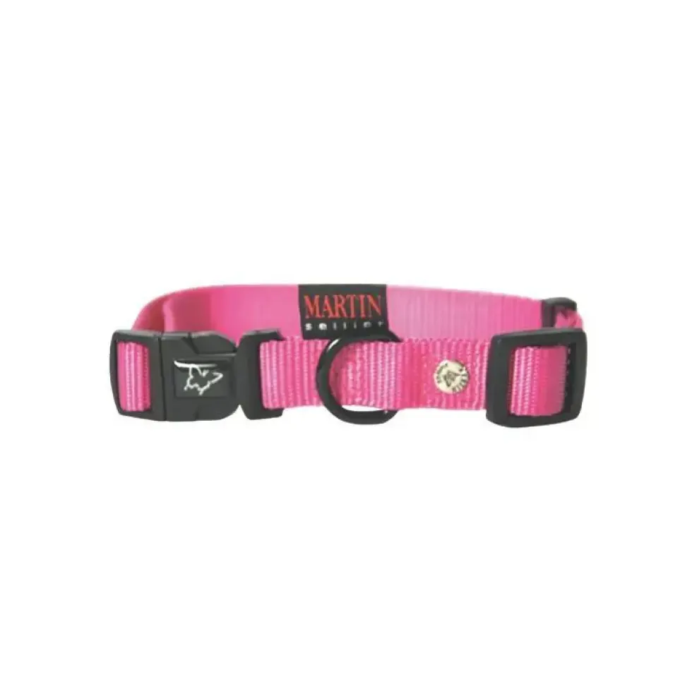Collier chien réglable 16mm / 30-45cm rose