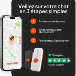 Collier GPS pour chat coloris blanc Weenect