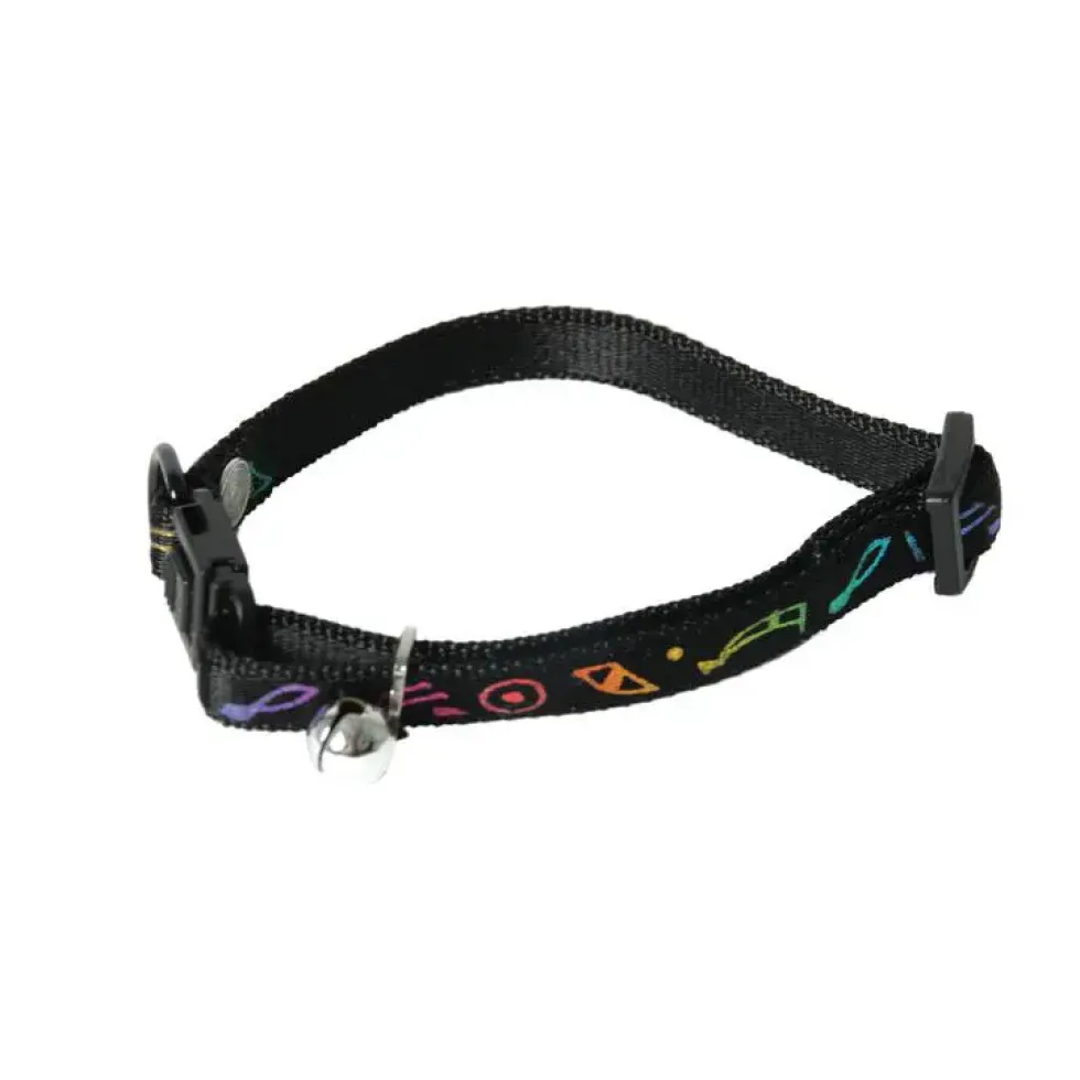 Collier pour chat Égypte noir