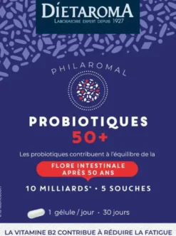 Complément alimentaire flore intestinale probiotiques 50 + Dietaroma Philaromal - 30 gélules