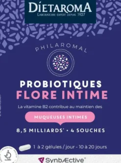 Complément alimentaire muqueuses intimes probiotiques flore intime Dietaroma Philaromal - 20 gélules