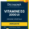 Complément alimentaire vitamine D3 végétale 2000 UI immunité Dietaroma - 40 comprimés