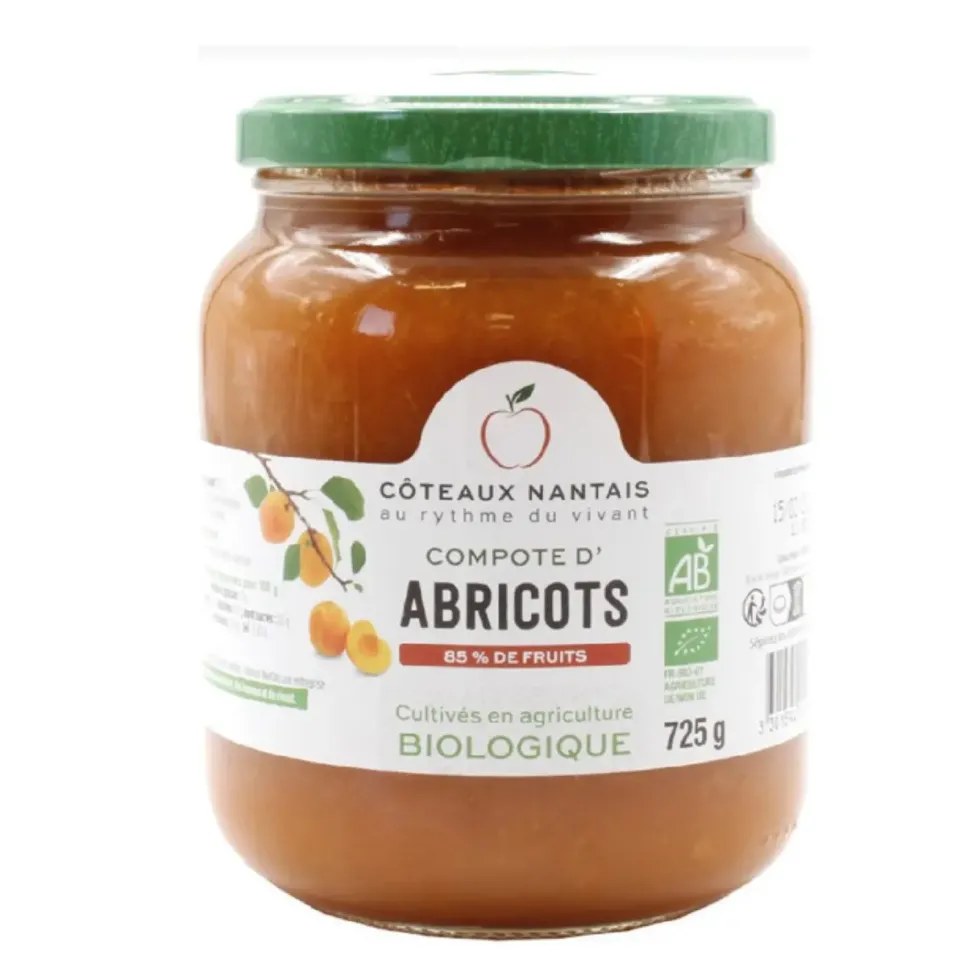 Compote d'abricots bio Coteaux Nantais - 725 g