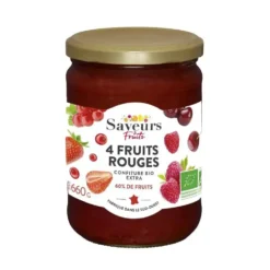 Confiture Extra de 4 fruits rouges bio - 660 g