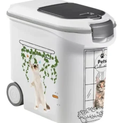 Container à croquettes à roulettes pour chat Pet collection Keter - 35 L