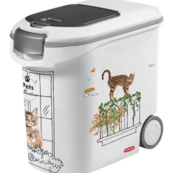 Container à croquettes à roulettes pour chat Pet collection Keter - 35 L