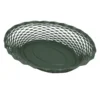 Corbeille à pain en inox coloris vert sapin - 30 x 24 x 5 cm