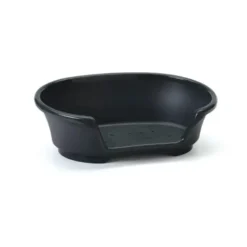 Corbeille pour chien en plastique noir Savic modèle Cosy Air 45 cm (fond du panier) - 55 x 29 x 19 cm