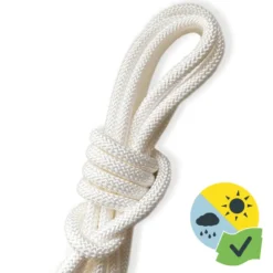 Cordon pour hamac ou voile d'ombrage coloris blanc en corde synthétique Gard&Rock - Ø 8 cm x 3 m
