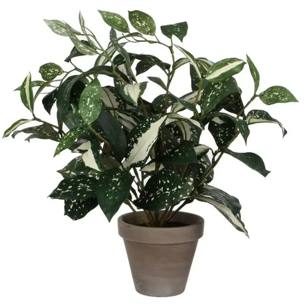 Cordyline artificielle en pot Stan gris Mica Décorations - Ø 11,5/25 cm x 35 cm