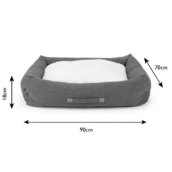 Couchage pour chien coloris vert corbeille Scruffs Eco Eden - Taille XL 90 x 70 cm