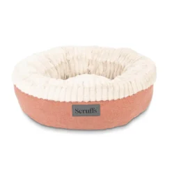 Couchage pour chien ou chat coloris orange corbeille ronde Scruffs Ellen - Taille M Ø 55 cm