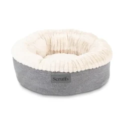 Couchage pour chien ou chat coloris gris corbeille ronde Scruffs Ellen - Taille M Ø 55 cm