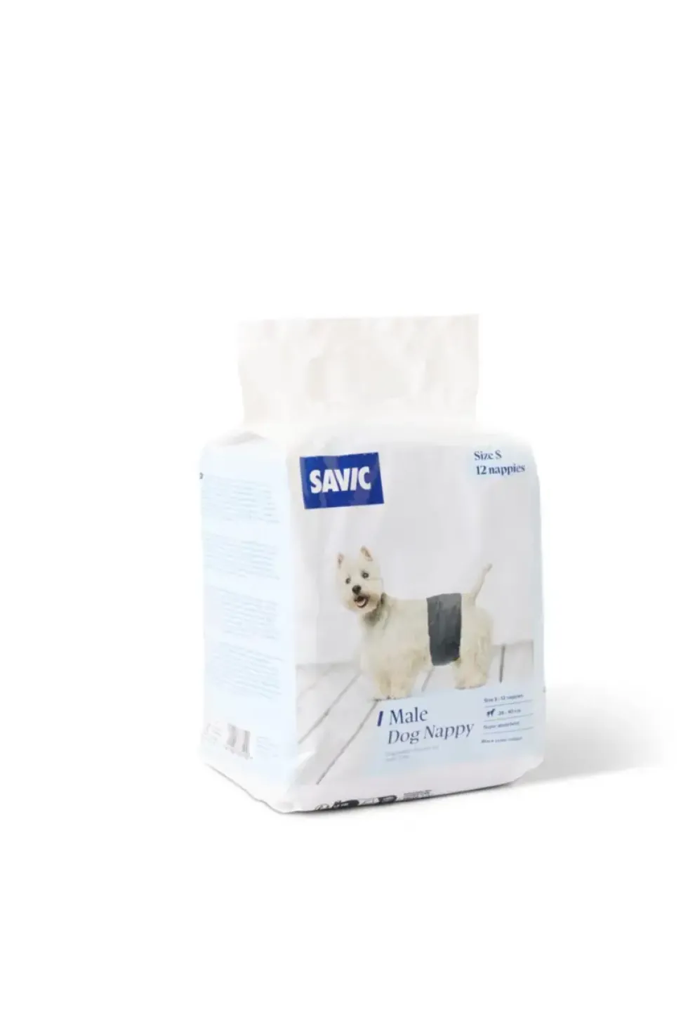 Couche pour chien coloris noir Savic Male Dog Nappy - Taille S x 12