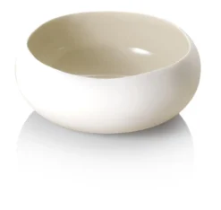 Coupelle en grès blanc mat/lin Médard de Noblat collection Oslo - Ø 12 cm