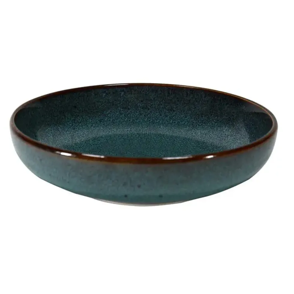 Coupelle en grès réactif bleu Volga - Ø 19 cm