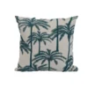 Coussin déco carré en polyester/coton bleu canard Zabeth - 40 x 40 x 15 cm