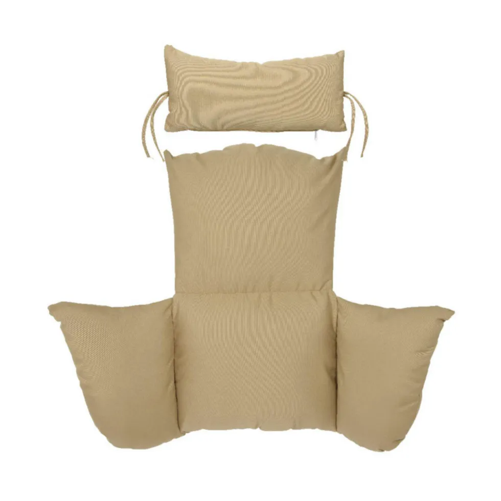 Coussin pour chaise suspendue en polyester beige - 100 x 123 x 15 cm